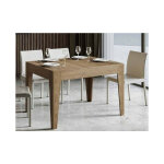 Table rectangulaire extensible 4  6 personnes 120 / 180 cm chne naturel kina