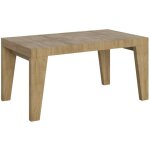 Table rectangulaire extensible 6  12 personnes l 160  264cm bois clair naxo
