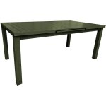 Table de jardin extensible 8 / 10 personnes vert olive 180 / 240x100x76 cm