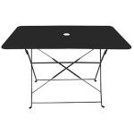 Chalet&jardin - table rectangulaire pliante en acier 110 x 70 cm