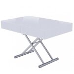 Inside75 - table relevable extensible harie laquée blanc Inside75 - table relevable extensible harie laquée blanc