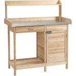 Mh - table de rempotage multi - rangement alan bois de sapin