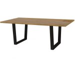 Habitat et jardin - table repas 'hollywood' - 200 x 100 x 76 cm - couleur: chne / noir