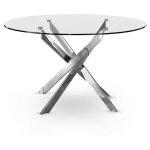 Paris prix - table de repas 'spacius' 130cm argent