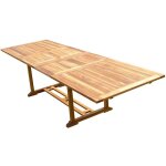 C&l jardin - table retangulaire en teck aspect huil kaloa l. 200 - 300 p. 100 cm
