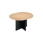 Sans marque - table de r�union ovale 140 cm plateau h�tre pieds croix anthracite essens - maxiburo