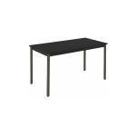Sans marque - table de réunion piétement noir multiforme classique rectangulaire plateau anthracite - ... Sans marque - table de réunion piétement noir multiforme classique rectangulaire plateau anthracite - ...