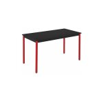 Sans marque - table de runion pitement rouge multiforme classique rectangulaire plateau anthracite ...