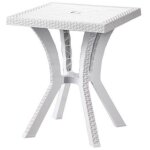 Table rigoletto bioclimatique blanc 60x60x70