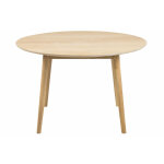 Hellin - table à manger ronde 120x120x75 cm décor chêne naturel - nawel Hellin - table à manger ronde 120x120x75 cm décor chêne naturel - nawel