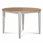 Hellin - table ronde extensible bois d105 avec 1 allonge et pieds fuseau - victoria Hellin - table ronde extensible bois d105 avec 1 allonge et pieds fuseau - victoria