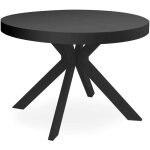 Cotecosy - table ronde extensible myriade all black - noir Cotecosy - table ronde extensible myriade all black - noir