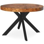 Table ronde extensible myriade noir et noyer Table ronde extensible myriade noir et noyer