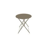Chalet&jardin - table ronde d extrieur pliante bistrot - taupe