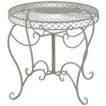 Clp - table ronde avec un style romantique orn� de diff�rentes d�corations de couleurs colore : vert ...