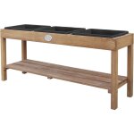 Table  sable et eau en bois brun fonc - 124 x 50 cm table d'activit avec 3 rcipients et une tagre ...