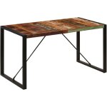 Table de salle � manger 140x70x75cm bois de r�cup�ration massif