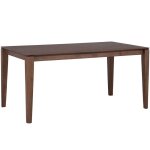 Beliani - table de salle  manger rtro mdf bois de noyer fonc 160 x 90 cm lottie