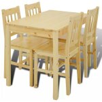 Table de salle � manger et 4 chaises pin massif naturel vinate