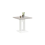Fmd - table bistrot carrée 70x77, 5 cm blanche et chêne grisé Fmd - table bistrot carrée 70x77, 5 cm blanche et chêne grisé