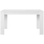 [en. casa] - table de salle � manger nora pour 6 personnes blanc 140 x 90 cm