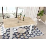 Table de salle  manger  rallonge jimena - chne / blanc