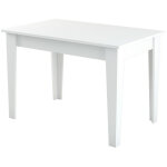 Table de salle � manger avec rangement fiorita l110cm blanc