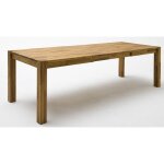 Table de salle à manger rectangulaire extensible en bois hêtre massif huilé coloris chêne sauvage - longueur ... Table de salle à manger rectangulaire extensible en bois hêtre massif huilé coloris chêne sauvage - longueur ...