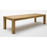 Table de salle à manger rectangulaire extensible en bois hêtre massif huilé coloris naturel - longueur ... Table de salle à manger rectangulaire extensible en bois hêtre massif huilé coloris naturel - longueur ...