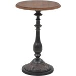 Table de salon vivante avec haut en bois rond et pieds en acier sculpt�