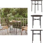Table � th� marron 45 cm r�sine tress�e - table � th� - table d'ext�rieur - mobilier de jardin - table ...