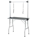 Table de toilettage ajustable pour chiens chats 2 potences vidaxl
