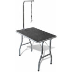 Table de toilettage pour chiens surface antidrapante rglable sur roulettes noir