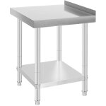 Table de travail ou �tabli en inox avec rebord de protection. table de travail en inox, table de travail ...