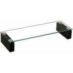 Bhp - table en verre fixation tv écran élévation support tv lowboard, verre trempé clair, mdf noir, lxh ... Bhp - table en verre fixation tv écran élévation support tv lowboard, verre trempé clair, mdf noir, lxh ...