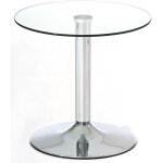 Table en verre ronde ikarus  50 cm verre clair