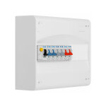 Tableau 1 rang�e pr� - �quip� 1 inter. diff. + 6 disjoncteurs - eaton