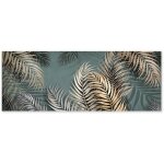 Tableau affiche illustration feuilles d'areca - 80x30cm