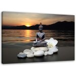 Feeby - tableau, bouddha sur fond de soleil couchant - 60x40 Feeby - tableau, bouddha sur fond de soleil couchant - 60x40