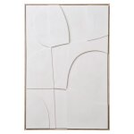 Tableau contemporain 60x90 cm en toile coton et m�dium ? motif 3d abstrait pour d�coration int�rieure ...
