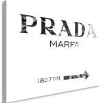 Tableau d�co prada marfa noir & blanc 100x70
