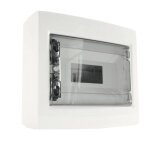 Tableau de distribution mural 12 modules 262x330x95mm ip40 - porte transparente - avec rail din