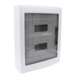 Em distribution - tableau de distribution mural 24 modules 420x330x105mm ip40 - porte transparente - ...