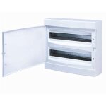 Tehnoplast - tableau lectrique apparent 36 modules 2 ranges ( 2 x18 m ) avec porte blanche opaque avec ...