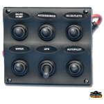 Tableau electrique boat - 6 interrupteurs Tableau electrique boat - 6 interrupteurs