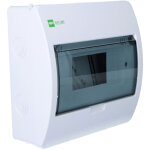 Tableau �lectrique en saillie elegant type : ep 1 / 8 module num�ro 8 bornes n + pe ip40