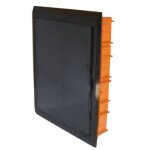 Tableau d'encastrement 36 modules avec cadre noir et porte fum�e 315x365x80mm ip40 faeg - fg14736