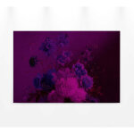 Tableau � fleurs violet pour chambre adulte | tableau salon bouquet de fleurs | tableau sur toile fleuri ...