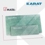 Tableau m�mo design en verre brush vert 20 x 60 cm