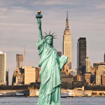 Tableau new york statue de la libert� | tableau chambre d'ado gris | tableau sur toile moderne id�al ...